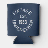 Rafraîchisseur Pour Canette Anniversaire Golfer 70e Elégant Bleu Papa (Devant)