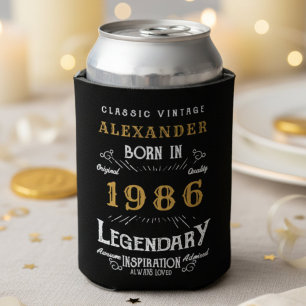 Rafraîchisseur Pour Canette Anniversaire Personnalisé 40 Ans 1986 Vintage Lége