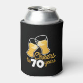 Rafraîchisseur Pour Canette Anniversaire Soirée à 70 ans heureux Bière Anniver (Can devant)