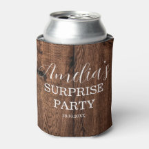 Anniversaire Surprise Rustique, Bois et Guirlande
