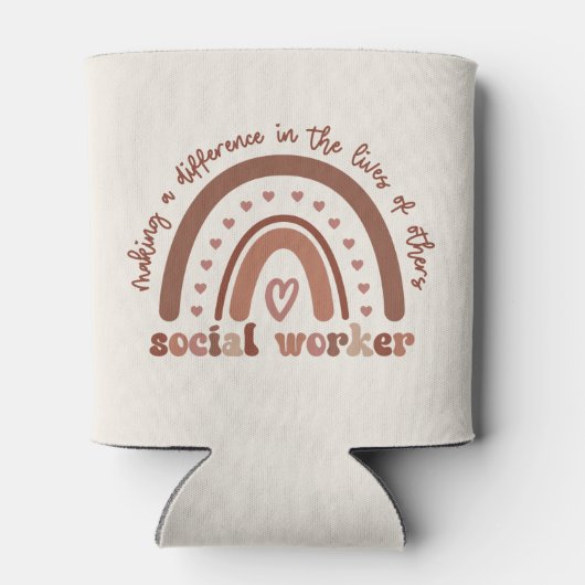 Rafraîchisseur Pour Canette Appréciation des travailleurs sociaux Cadeaux d'ét (Dos)