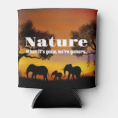 Rafraîchisseur Pour Canette Apprécier la nature et les éléphants (Devant)