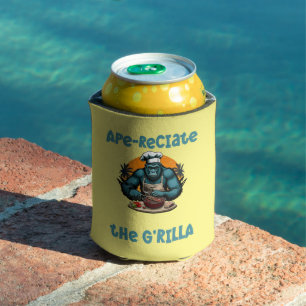 Rafraîchisseur Pour Canette Appréciez Le Maître du BBQ G'rilla Amusement de Mo