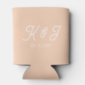Rafraîchisseur Pour Canette Apricot Crush Wedding Favor Monogrammed Can Cooler (Dos)