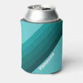 Rafraîchisseur Pour Canette Aqua Fade Stripes with Name (Can Dos)