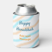 Rafraîchisseur Pour Canette Aqua orange happy Hanoukka ajouter un nom message (Can devant)