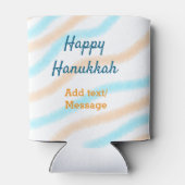 Rafraîchisseur Pour Canette Aqua orange happy Hanoukka ajouter un nom message (Dos)