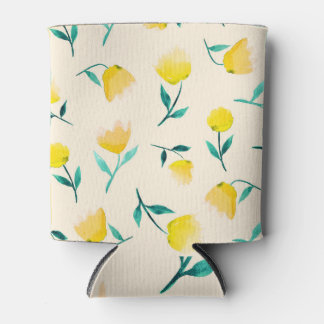 Rafraîchisseur Pour Canette Aquarelle Abstrait Motif de pivoine florale