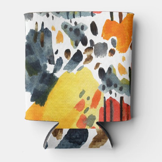 Rafraîchisseur Pour Canette Aquarelle Abstraite touche Motif sans joint (Devant)