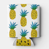 Rafraîchisseur Pour Canette Aquarelle Ananas Jaune Motif (Dos)