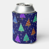 Rafraîchisseur Pour Canette Aquarelle Arbres de Noël : Motif forestier. (Can Dos)