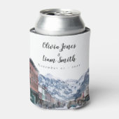 Rafraîchisseur Pour Canette Aquarelle Bienvenue chez Telluride Mariage Bienven (Can devant)