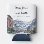 Rafraîchisseur Pour Canette Aquarelle Bienvenue chez Telluride Mariage Bienven (Dos)