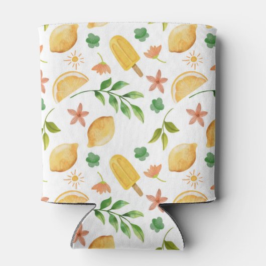 Rafraîchisseur Pour Canette Aquarelle Citrons & Popsicules Can Cooler - Refres (Dos)