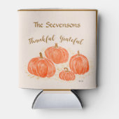 Rafraîchisseur Pour Canette Aquarelle Citrouille Merci PERSONNALISER (Devant)