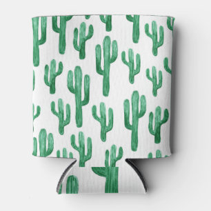 Rafraîchisseur Pour Canette Aquarelle de cactus : illustration à main