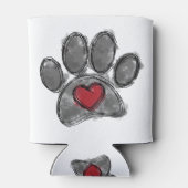 Rafraîchisseur Pour Canette Aquarelle de dessin Amoureux des chiens (Dos)