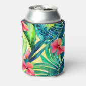 Rafraîchisseur Pour Canette Aquarelle de feuillage tropical Bachelorette perso (Can Dos)