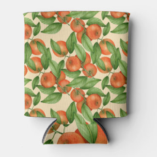 Rafraîchisseur Pour Canette Aquarelle de mandarine, motif de fruits sans soudu