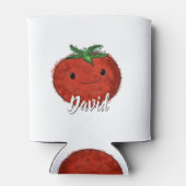 Rafraîchisseur Pour Canette Aquarelle de tomate mignonne Nom personnalisé (Dos)