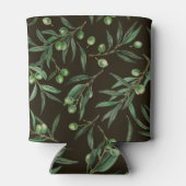 Rafraîchisseur Pour Canette Aquarelle des branches d'olive en noir (Dos)