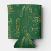 Rafraîchisseur Pour Canette Aquarelle dorée Cactus (Dos)