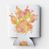 Rafraîchisseur Pour Canette Aquarelle Empreinte de patte de chien (Dos)