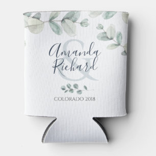 Rafraîchisseur Pour Canette Aquarelle Eucalyptus Mariage Can Cooler