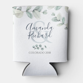 Rafraîchisseur Pour Canette Aquarelle Eucalyptus Mariage Can Cooler