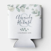Rafraîchisseur Pour Canette Aquarelle Eucalyptus Mariage Can Cooler (Dos)