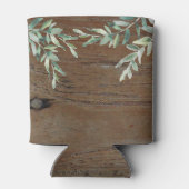 Rafraîchisseur Pour Canette Aquarelle feuille bois rustique Bride Groom Mariag (Dos)