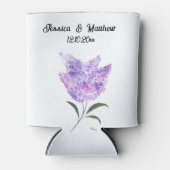 Rafraîchisseur Pour Canette Aquarelle fleurie violette Lilac Mariages (Devant)