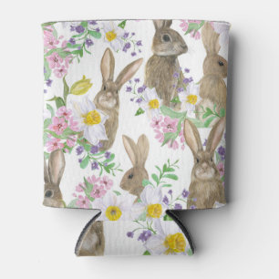 Rafraîchisseur Pour Canette Aquarelle Fleurs-Bunny Fusion.