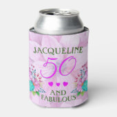 Rafraîchisseur Pour Canette Aquarelle Floral 50 et Fabulous (Can devant)