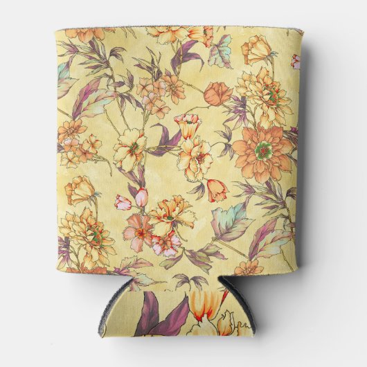 Rafraîchisseur Pour Canette Aquarelle Floral Texture d'impression (Devant)