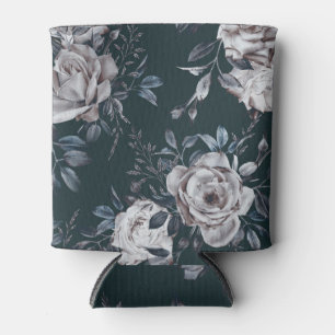 Rafraîchisseur Pour Canette Aquarelle florale foncée, motif sans couture