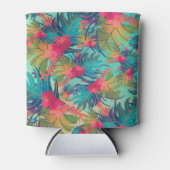 Rafraîchisseur Pour Canette Aquarelle florale tropicale peut refroidir (Devant)