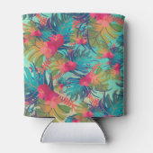 Rafraîchisseur Pour Canette Aquarelle florale tropicale peut refroidir (Dos)