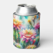 Rafraîchisseur Pour Canette Aquarelle Flower Cactus Succulents (Can devant)