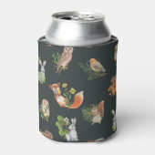 Rafraîchisseur Pour Canette Aquarelle Forêt Animaux : Mignonne sans joint (Can devant)