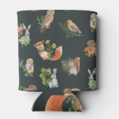 Rafraîchisseur Pour Canette Aquarelle Forêt Animaux : Mignonne sans joint (Dos)