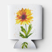 Rafraîchisseur Pour Canette Aquarelle jaune tournesol floral nature Mariages (Dos)