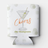 Rafraîchisseur Pour Canette Aquarelle Martini Cocktail Boisson sur mesure (Dos)