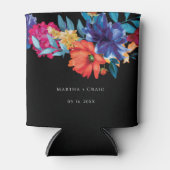 Rafraîchisseur Pour Canette Aquarelle mexicaine Fleur Mariage noir (Devant)