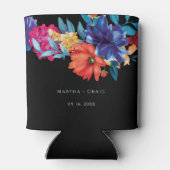 Rafraîchisseur Pour Canette Aquarelle mexicaine Fleur Mariage noir (Dos)