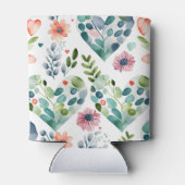 Rafraîchisseur Pour Canette Aquarelle mignonne fleurs motif (Dos)