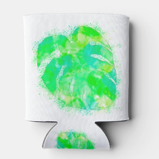 Rafraîchisseur Pour Canette Aquarelle Monstera (Dos)