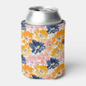 Rafraîchisseur Pour Canette Aquarelle Motif Floral Rétro (Can devant)