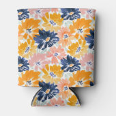 Rafraîchisseur Pour Canette Aquarelle Motif Floral Rétro (Devant)
