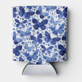 Rafraîchisseur Pour Canette Aquarelle papillon Bleu Can Cooler (Devant)